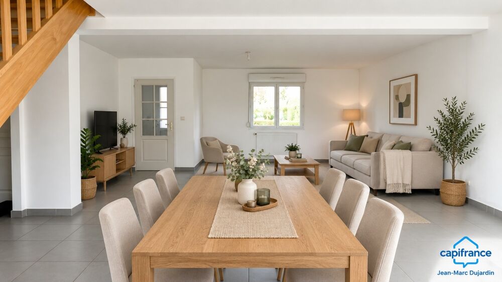 Vente Maison Coutiches (59310) – Pavillon individuel 3 chambres, garage et jardin plein sud Coutiches