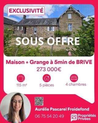 Vente Maison 5 pièces 115 m², Brive-la-Gaillarde