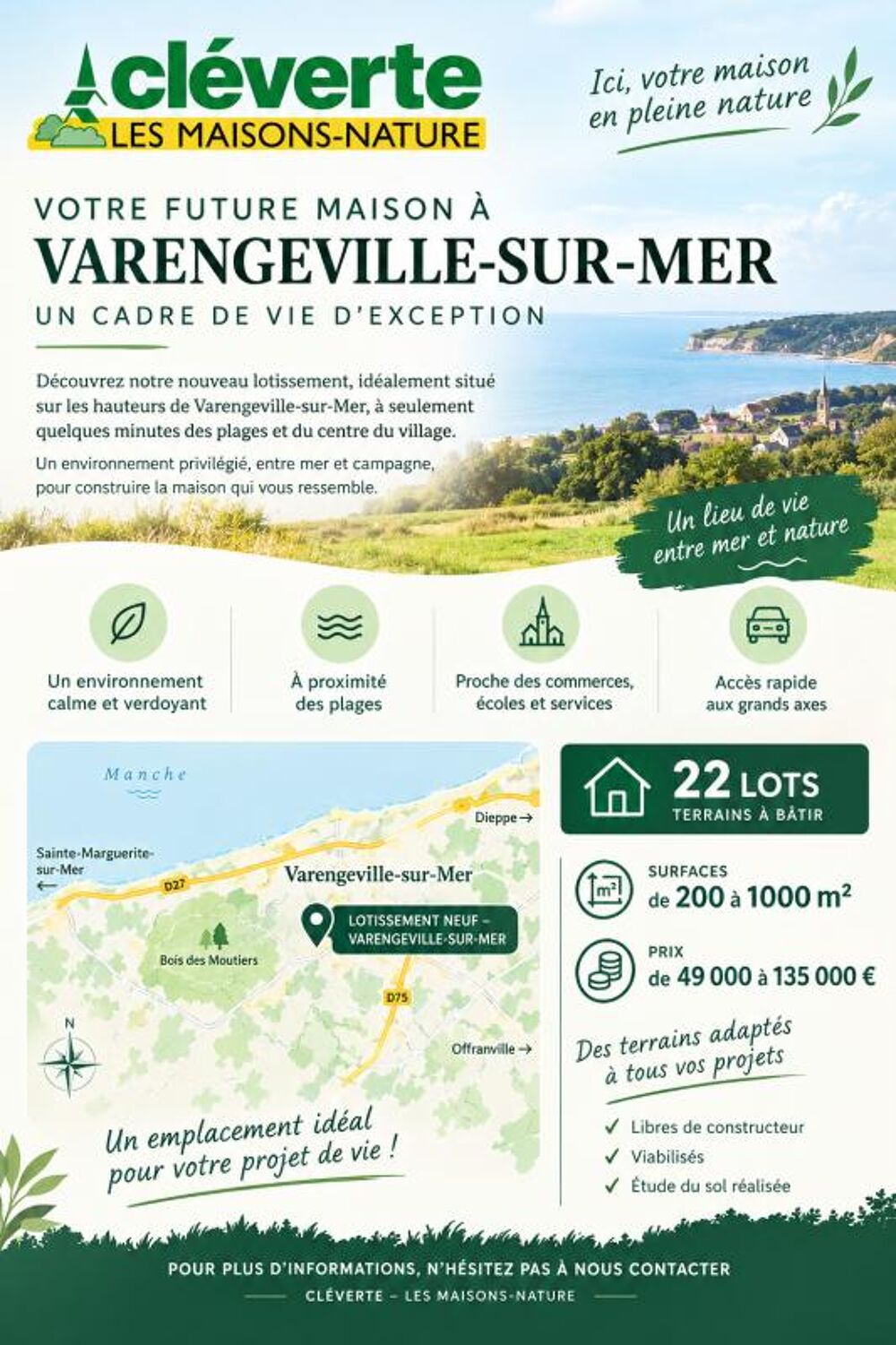 Vente Terrain NOUVEAU ! 22 lots disponibles à Varengeville-sur-Mer Varengeville sur mer