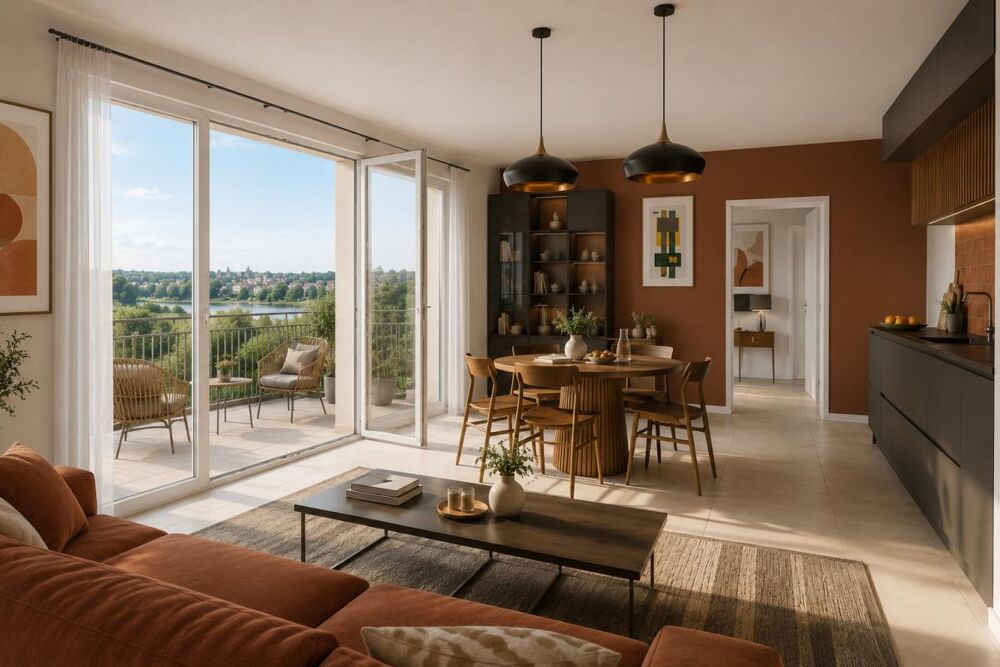 Vente Appartement T2 NEUVILLE SUR SAÔNE 44m²  - TERRASSE -  GRAND SÉJOUR OUVERT Neuville sur saone