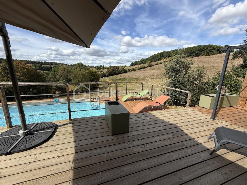 Vente Maison SUPERBE MAISON RÉNOVÉE EN PIERRES - 3/4 CHAMBRES- VUE - PISCINE - DEPENDANCES Castelculier