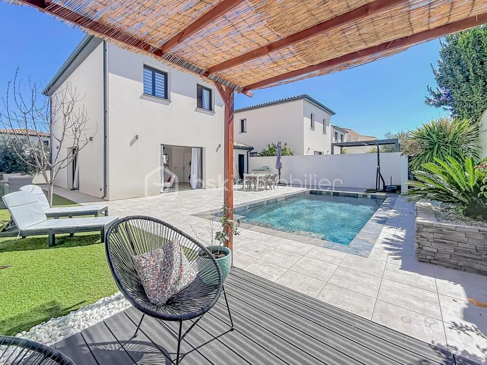 Vente Maison *** MAISON CONTEMPORAINE, 106 M² AVEC PISCINE ET GARAGE – GIGEAN *** Gigean
