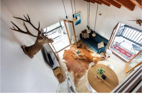   Magnifique 3 pices en duplex rnov par architecte, avec garage et vue panoramique Appartement - 3 pice(s) - 55 m