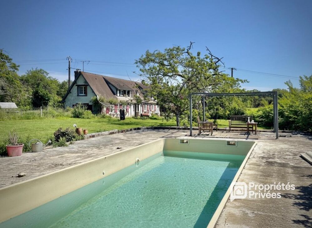 Vente Maison MESNILS-SUR-ITON LONGÈRE DE 160 m², PISCINE, DÉPENDANCES, CADRE BUCOLIQUE - 299 900  HAI Mesnils sur iton
