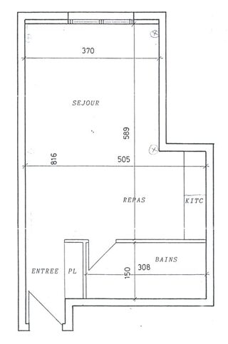  Appartement à louer 1 pièce 32 m²