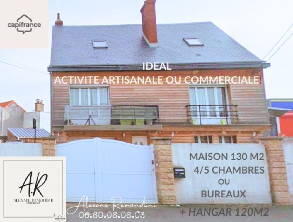 EXCLUSIVITÉ LE HAVRE  IDÉAL ACTIVITÉ ARTISANALE OU COMMERCIALE ENSEMBLE MAISON + HANGAR sur terrain de 745 m²