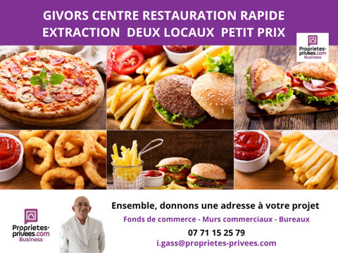 GIVORS MAIRIE  FONDS DE COMMERCE RESTAURATION  PR&Ecirc;T &Agrave; EXPLOITER ? 89000 69700 Givors