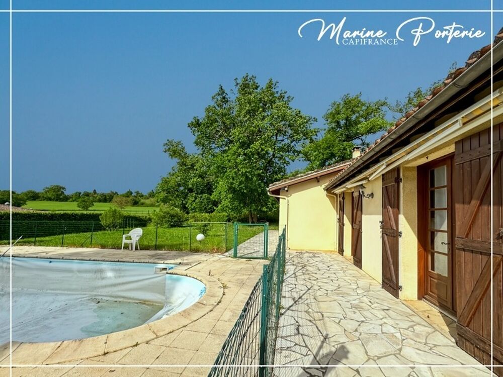Vente Maison ? À vendre – Maison de plain-pied 160 m² avec piscine, garage et grand terrain – Castéra-Verduzan Castera verduzan