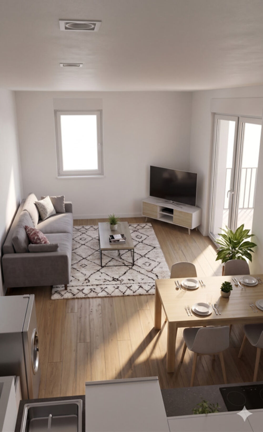Vente Appartement T3 au 7ème étage avec terrasse de 17 m² et placards extérieurs – Pantin Pantin