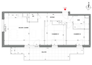  Appartement à vendre 3 pièces 65 m²