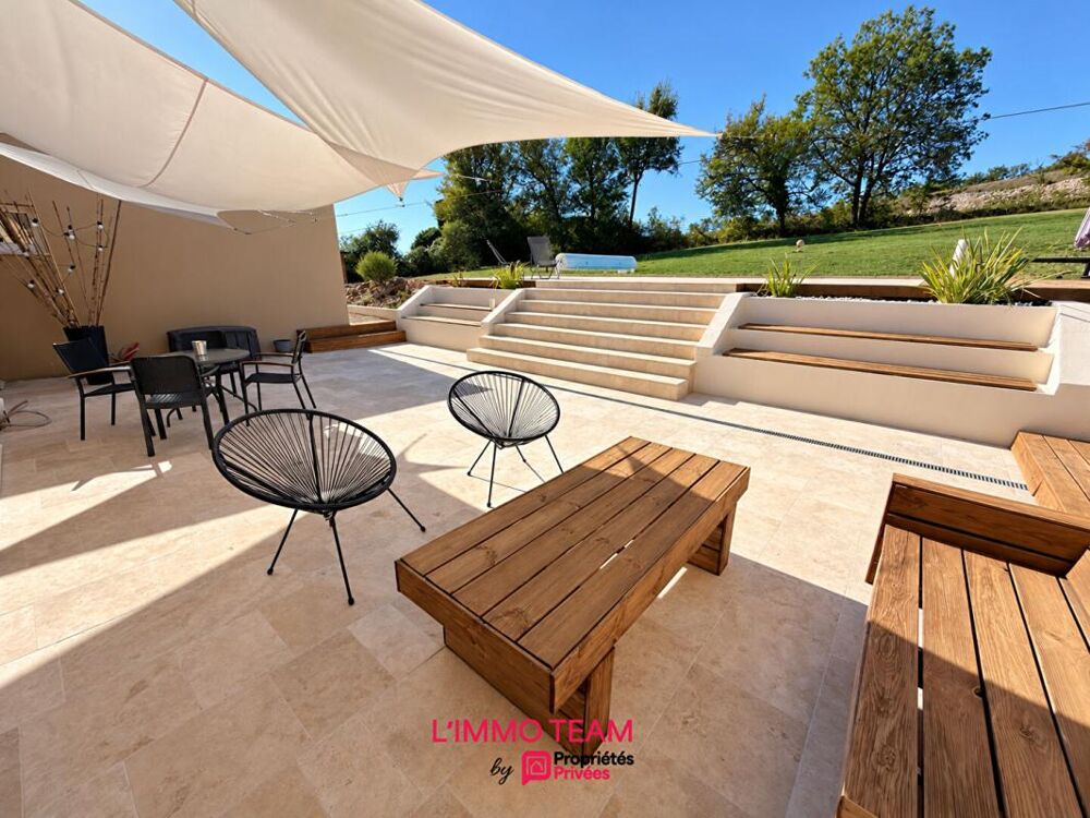 Vente Maison Villa contemporaine T4 avec piscine sur 13000m² de terrain au calme à 10 minutes de CAHORS Lamagdelaine