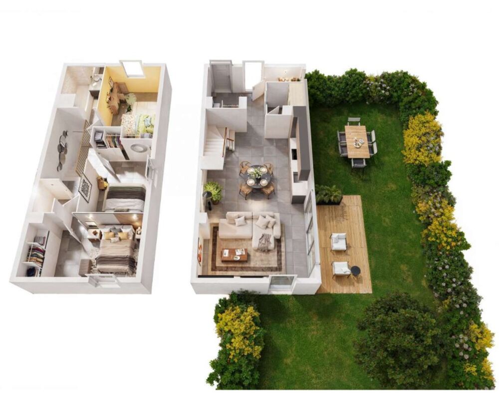 Toulouse magnifique T4 DUPLEX de 81,21m2, terrasse, balcon et 2 places de parking
