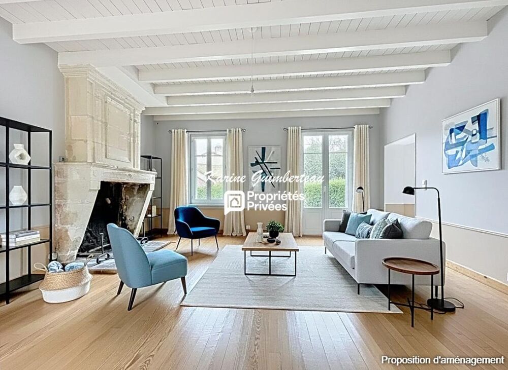 Fronsadais : Maison type Girondine en pierre 208 m2 + dépendance
