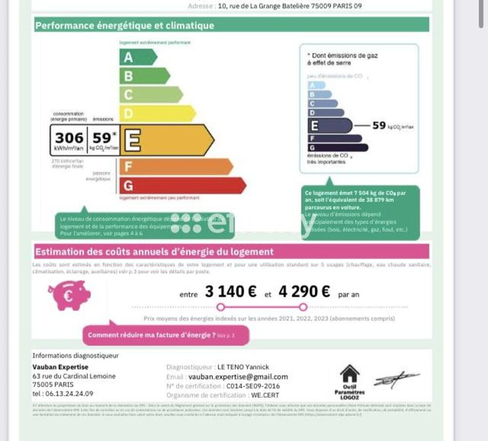 � vendre  Appartement Paris 9