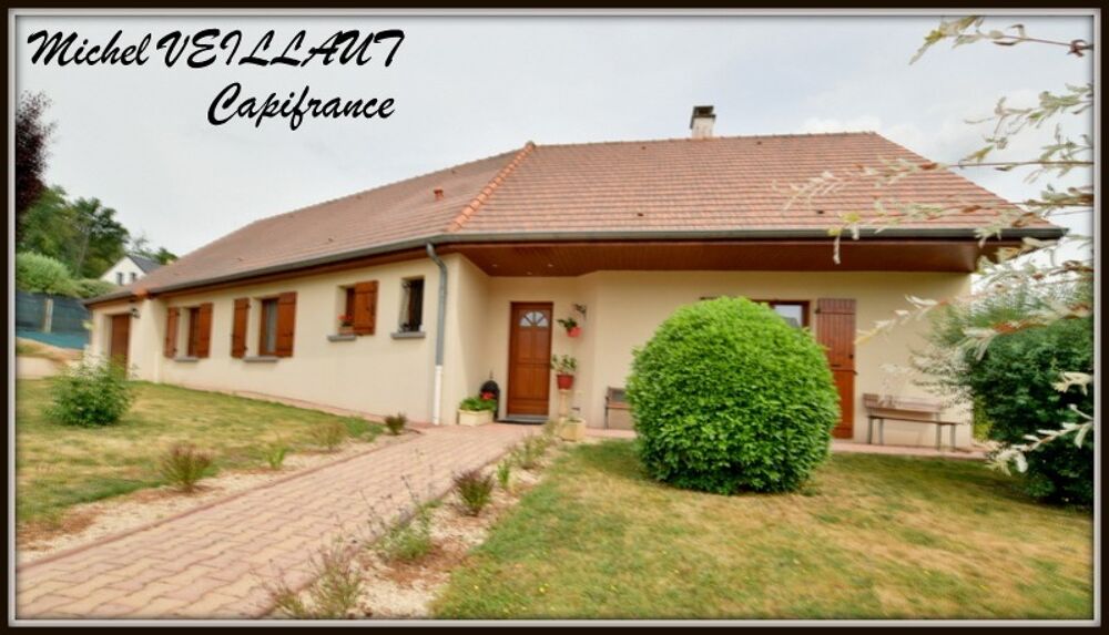 Maison à vendre plain-pied 5 pièces TOULON SUR ALLIER (03), 4 chambres, garage, terrain 1315 m² arboré