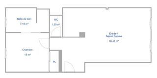  Appartement � vendre 2 pi�ces 55 m�