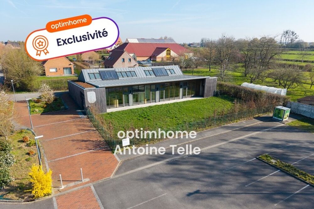   VILLEREAU 59530 - Bâtiment Bioclimatique d'exception 400m² - Fort potentiel (Pro/Habitation) 