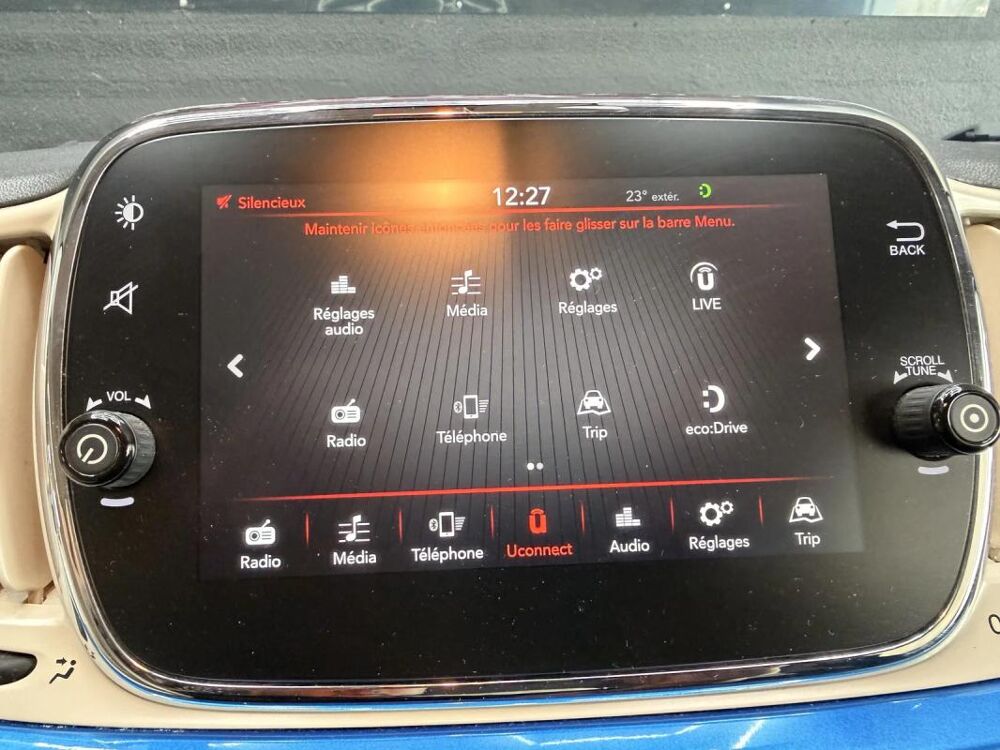 500 1.2 69ch EDITION MIRROR 1&egrave;re MAIN CARPLAY/ANDROID AUTO Fiat 2017 occasion 73000 Chambery