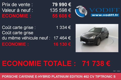 Cayenne E-HYBRID PLATINIUM EDITION 462 CV TIPTRONIC S 2023 occasion 67960 Entzheim