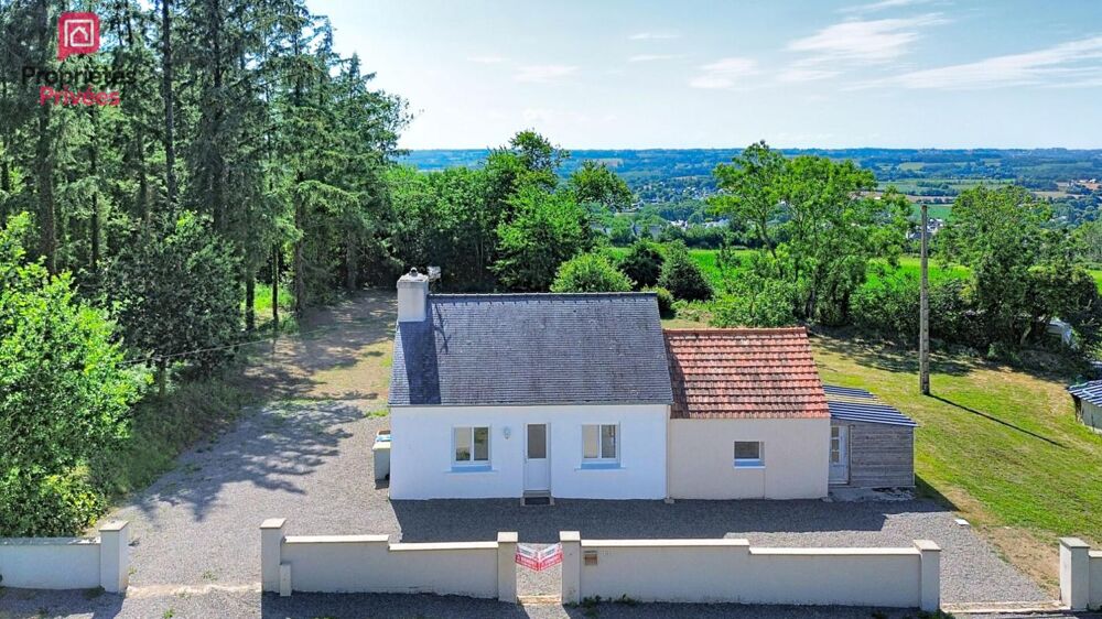 Maison et terrain de 1615m² , vue mer lointaine Plestin Les Greves