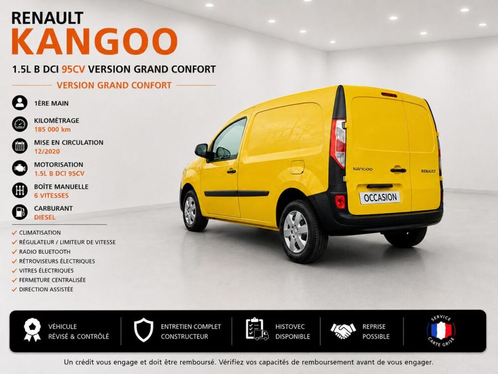 Kangoo Express 1&deg; Main / 1.5L B DCI 95cv de 2021 version GRAND CONFORT CLIM 2021 occasion 60430 Abbecourt