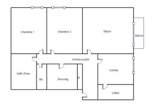  Appartement à louer 3 pièces 79 m²