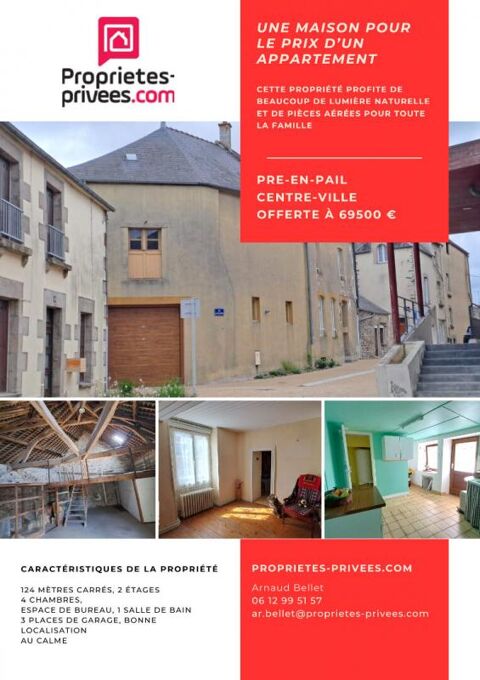   Maison Pre En Pail Saint Samson 6 pi�ce(s) 124 m2 Maison - 6 pi�ce(s) - 124 m�