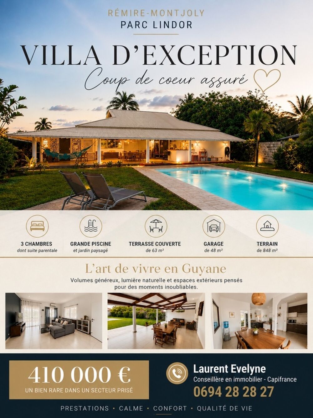Vente Maison ? Villa d'exception au Parc Lindor – Rémire-Montjoly ? Remire montjoly