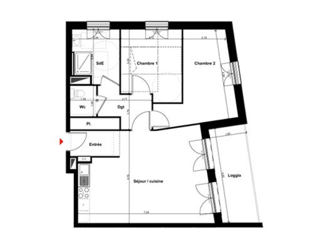 Appartement T3 à PONT L'EVEQUE (14)