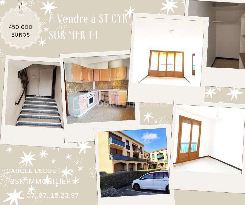 ? À vendre  Appartement T4 à Saint-Cyr-sur-Mer de 77,72 M2 ?