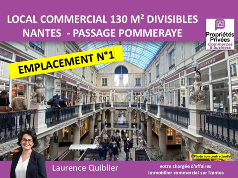 44000 NANTES - EMPLACEMENT N&deg;1 CR&Eacute;BILLON POMMERAYE - LOCAL COMMERCIAL A LOUER 130 M&sup2; DIVISIBLES 7500 44000 Nantes