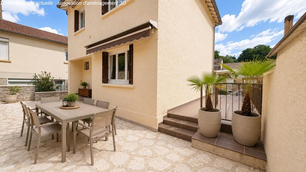 Vente Maison 179 900 Euros - Brive  Maison 4 pièces 83 m2 avec CLIM, 3 chambres + 2 garages - buanderie, terrasse et jardin - Secteur HOPITAL Brive la gaillarde