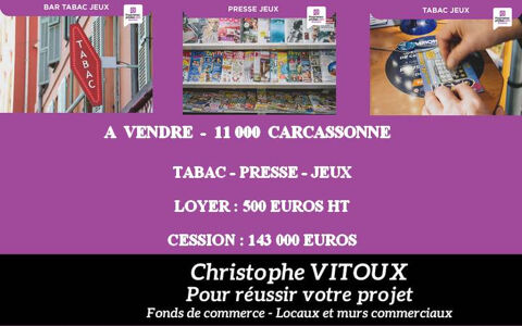 11000 CARCASSONNE - Tabac, Presse, Jeux, PMU 143000 11000 Carcassonne