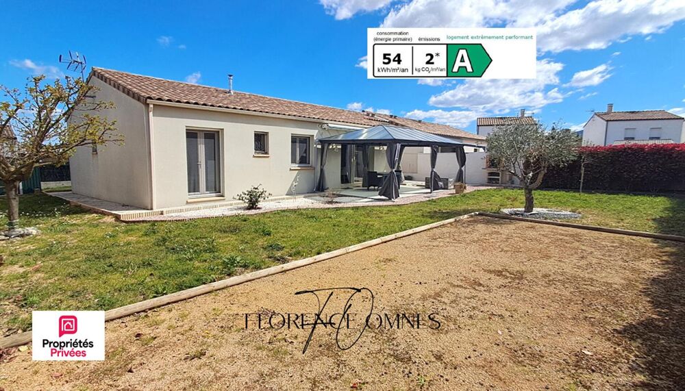 Maison plain-pied 98m2 - 2 chambres + bureau - jardin - Garage - aucun travaux - DPE A