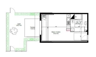  Appartement � louer 1 pi�ce 31 m�