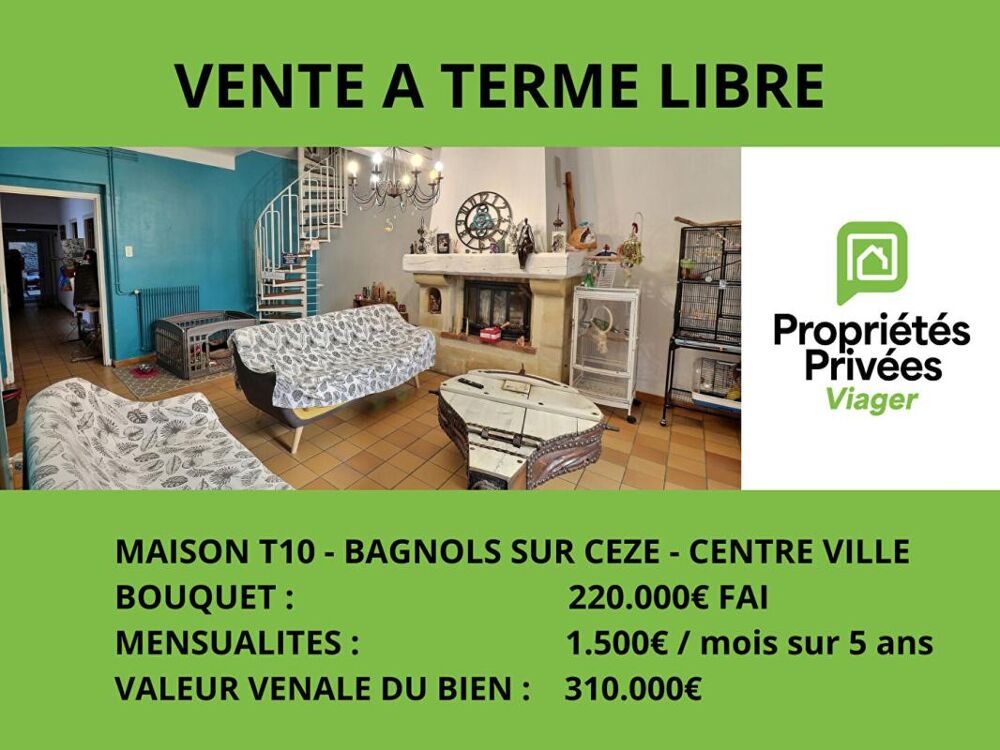 Vente Immeuble VENTE A TERME Immeuble Bagnols Sur Ceze 10 pièce(s) 350 m2 Bagnols sur ceze