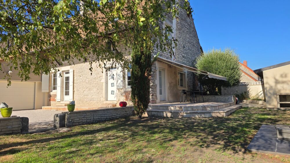 Maison en pierre de 164 m² avec jardin et double garage - Proche de Chalon-sur-Saône (Saône et Loire)