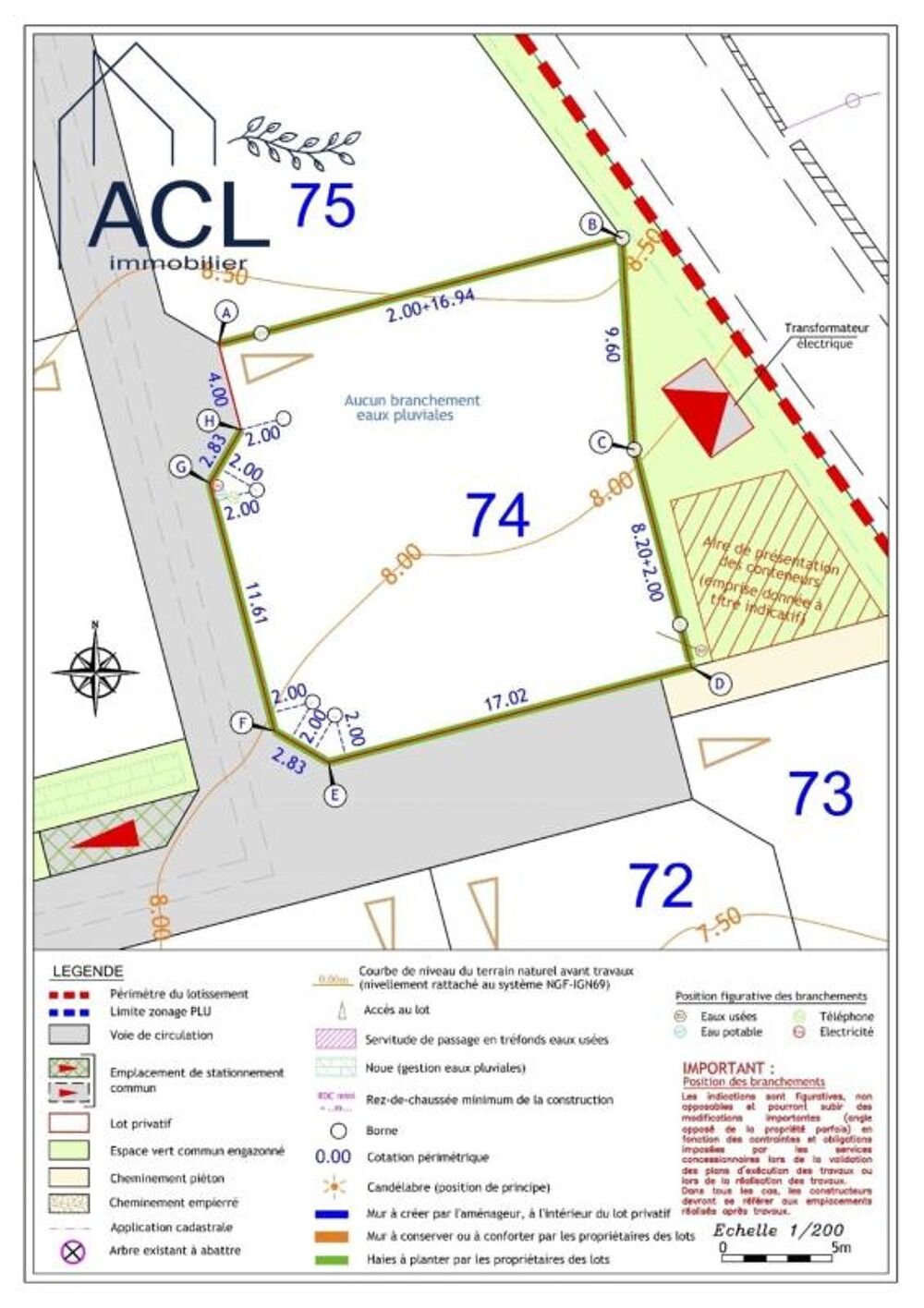 Vente Terrain Terrain à bâtir viabilisé de 370 m2 proche des plages Saint pierre quiberon