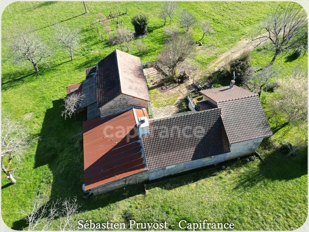 Vente Maison Dpt Dordogne (24),  vendre proche de EXCIDEUIL, fermette 75m2 hab avec grange, terrain 22500m dont terrain 15000m2  btir Excideuil