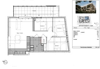  Appartement � vendre 4 pi�ces 81 m�