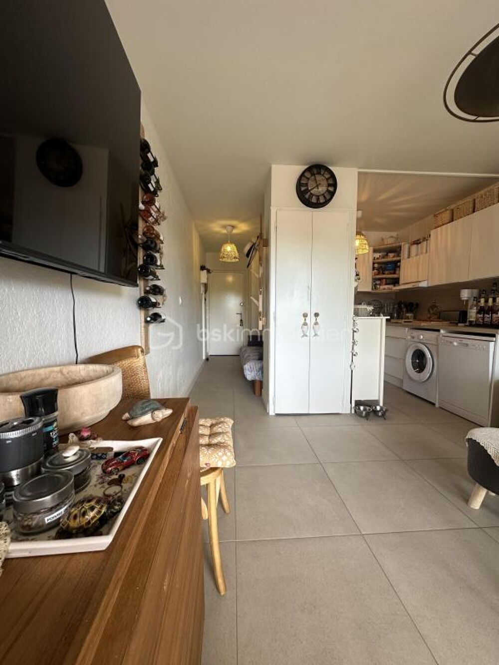Élegant studio cabine avec terrasse et parking à quelques enjambées de la plage