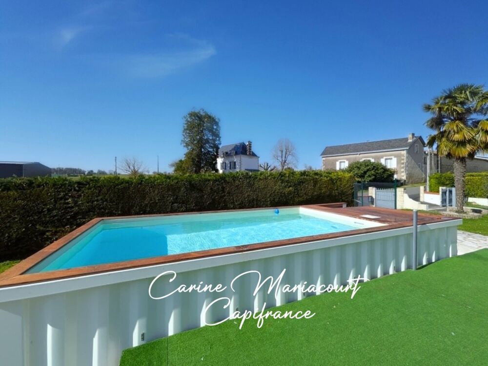 ? Maison familiale 4 chambres avec piscine, grand terrain clos et sous-sol complet  Proche Saint-Maixent-lÉcole ?