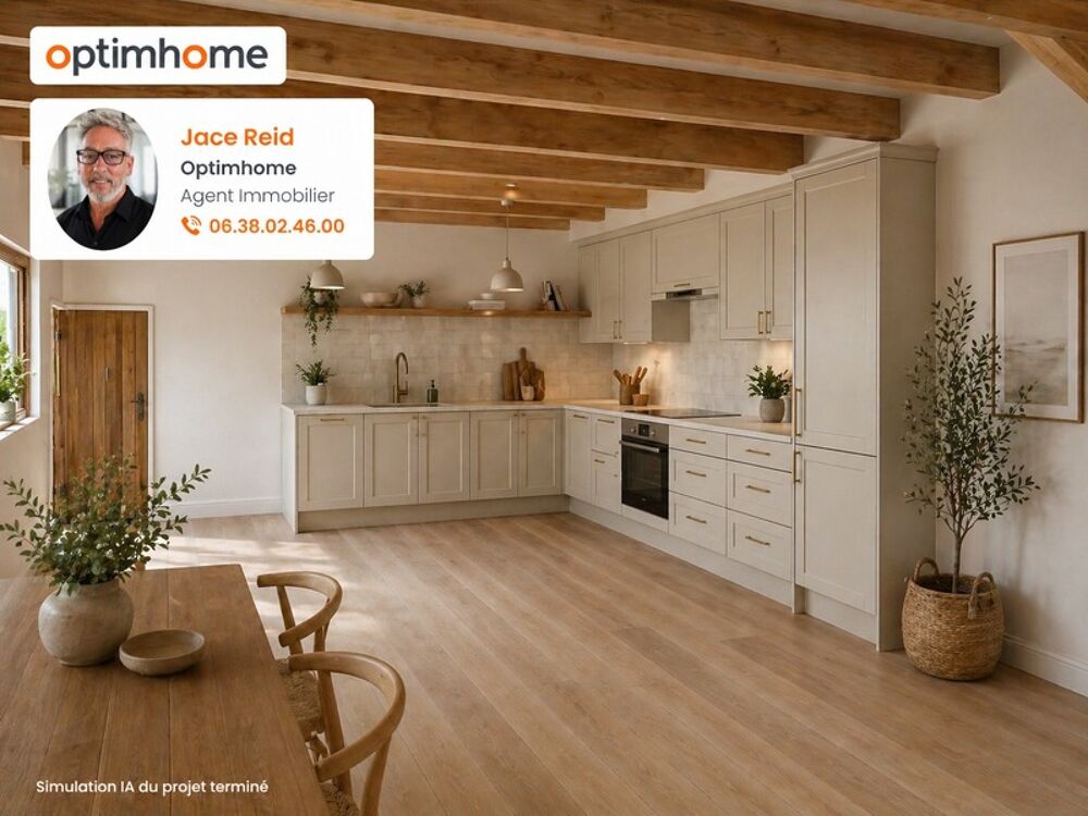 Maison en pierre de 82m2 à finir de rénover et jardin de 620m2