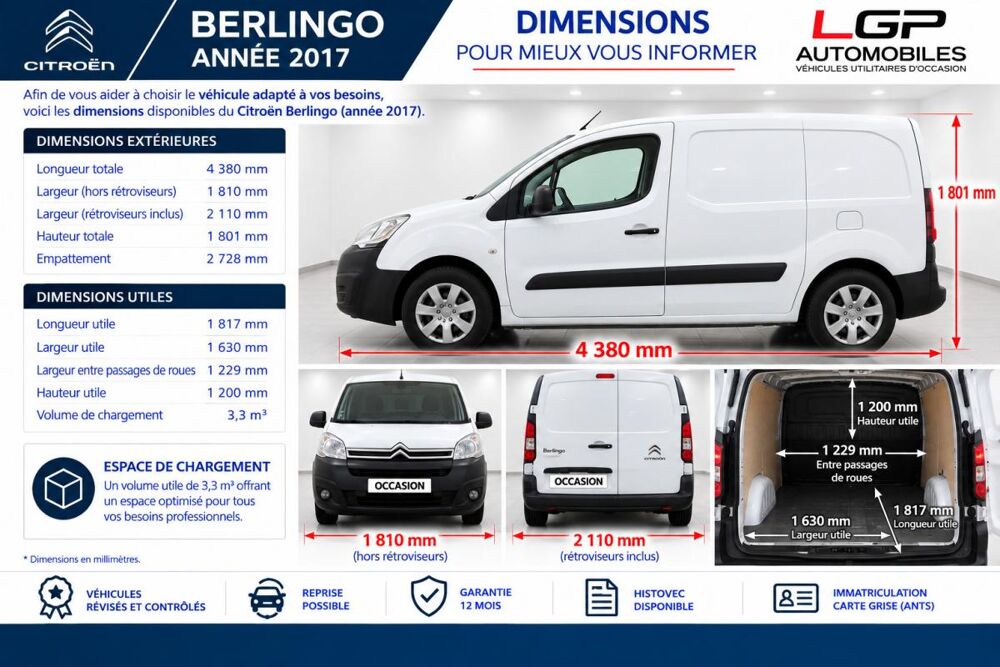 Berlingo 1&deg; Main / 1.6L B HDI 100cv de 2018 boite auto ETG6 version B 2018 occasion 60430 Abbecourt