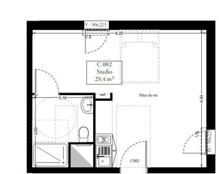  Appartement à louer 1 pièce 29 m²