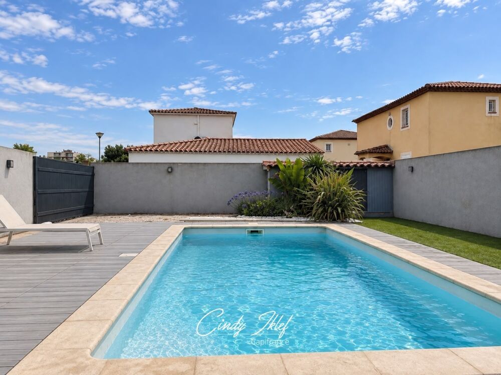 Vente Maison Marignane, Quartier Les Beugons: Maison T4 de 97 m2, de plain-pied et exposée Sud, avec jardin, piscine et un garage de 16 m2 Marignane