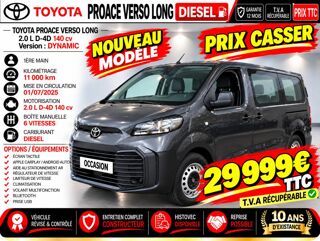 Proace city 1&deg; Main / 2.L 140 D-4D Version DYNAMIC LONG idem Traveller, 2026 occasion 60430 Abbecourt