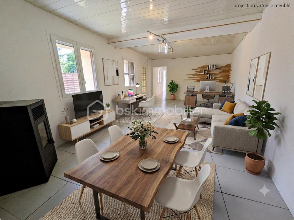 CHAMP SUR DRAC 38560 - MAISON FAMILIALE DE 101m² SUR PARCELLE DE 670m² - 3 CHAMBRES, GRAND JARDIN, CABANON