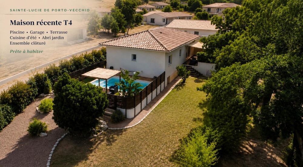Maison T4 avec piscine et garage - STE LUCIE DE PORTO-VECCHIO 20144 - CORSE DU SUD - FRANCE