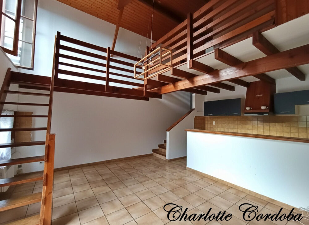 Maison de charme à 50 m du Lot avec mezzanine et terrasse